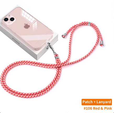 Universal Smartphone-Kette | max. 80 cm Trageweite | Polyester-Seil | Inkl. Halterung