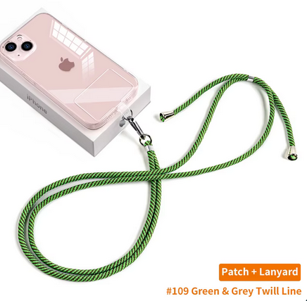 Universal Smartphone-Kette | max. 80 cm Trageweite | Polyester-Seil | Inkl. Halterung