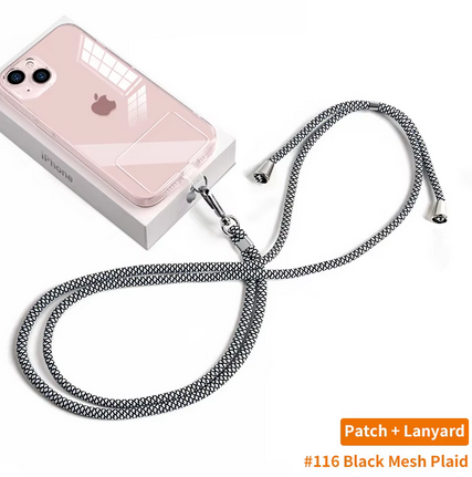 Universal Smartphone-Kette | max. 80 cm Trageweite | Polyester-Seil | Inkl. Halterung