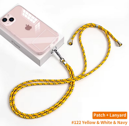Universal Smartphone-Kette | max. 80 cm Trageweite | Polyester-Seil | Inkl. Halterung