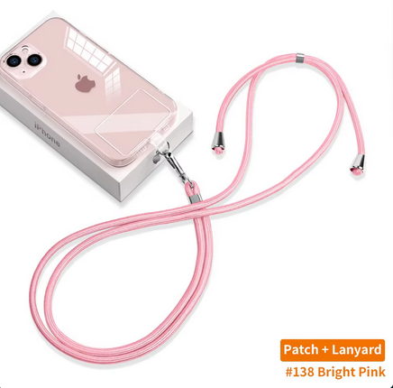 Universal Smartphone-Kette | max. 80 cm Trageweite | Polyester-Seil | Inkl. Halterung