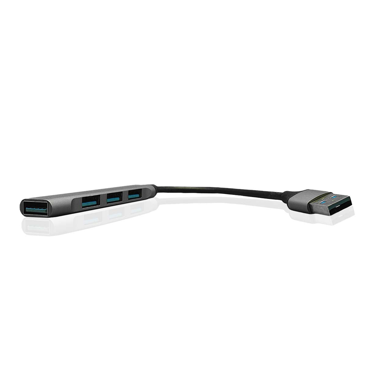 getgad.ch - 4 PORT USB HUB | Multiport Adapter USB-A 3.0 auf 4x USB-A 3.0 | Grau