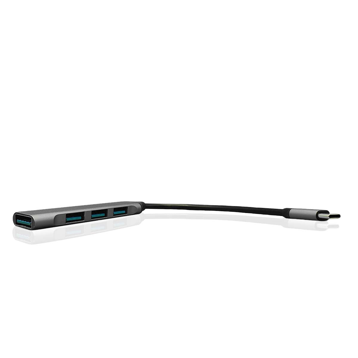 getgad.ch - 4 PORT USB HUB | Multiport Adapter USB-C auf 4x USB-A 3.0 | Grau