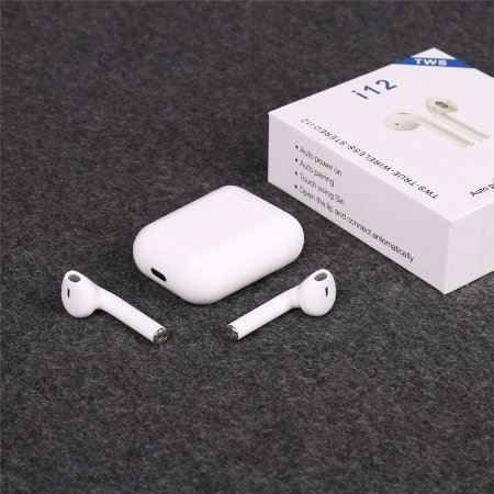 getgad.ch - Bluetooth In-Ear Kopfhörer i12 TWS 5.0 | Mikrofon inkl. Ladebox und Ladekabel | Weiss - 4