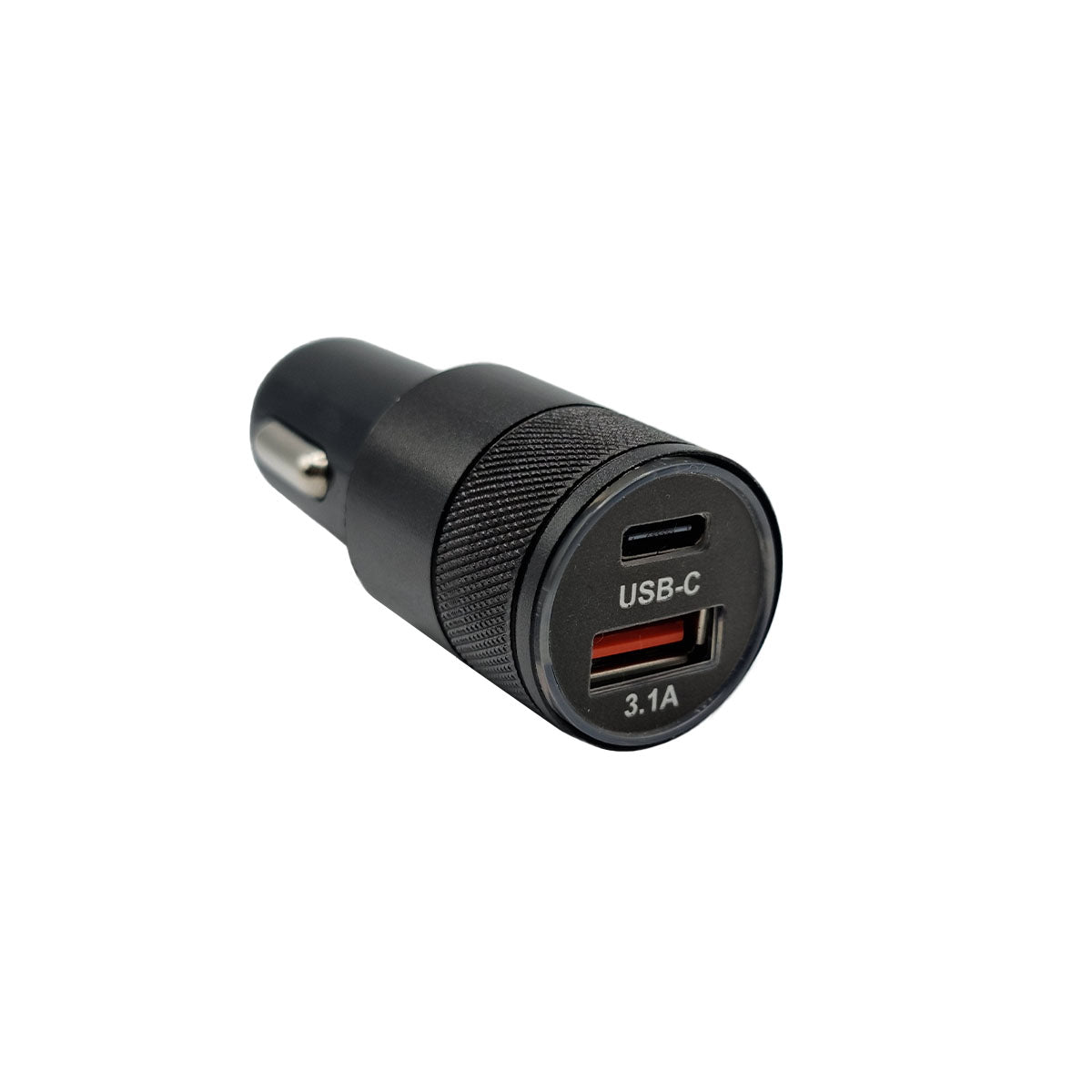 Dual Port PD 15W Auto Zigarettenanzünder Ladeadapter | USB Typ-C und USB 3.1 A Anschlüsse