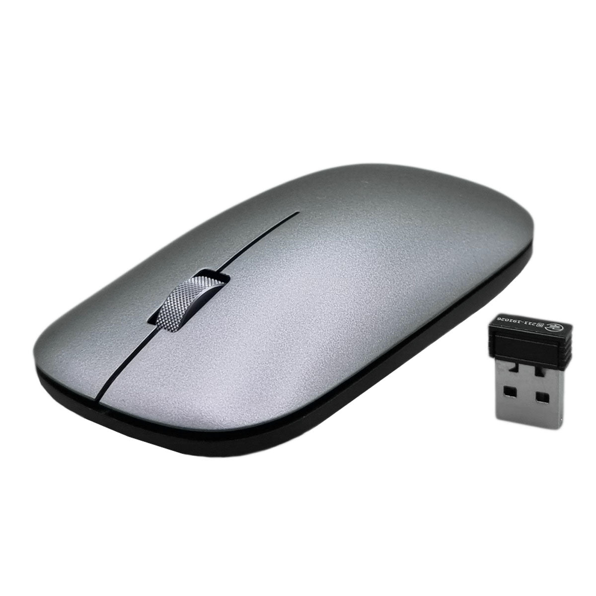 getgad.ch - Elegante Wireless Bluetooth Computer Maus | 2.4 GHz | 2400 DPI | Silber - 2