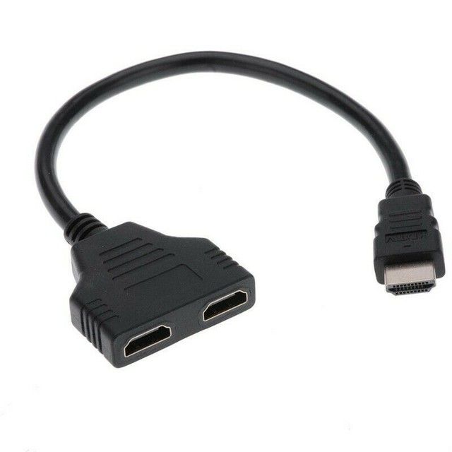 getgad.ch - HDMI Kabel 1080P Dual Port Bildschirm Splitter | Schwarz - 2