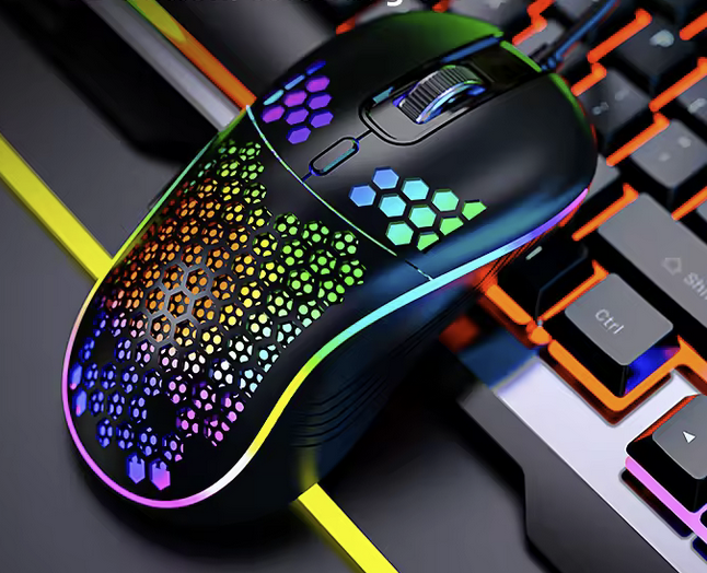 getgad.ch - LED Gaming Maus USB-A Kabelanschluss | bis zu 7200 DPI | 6 Tasten | Schwarz - alle Farben Beispiel 2