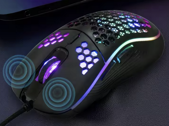 getgad.ch - LED Gaming Maus USB-A Kabelanschluss | bis zu 7200 DPI | 6 Tasten | Schwarz - alle Farben Beispiel 4