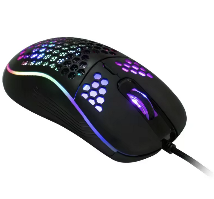 getgad.ch - LED Gaming Maus USB-A Kabelanschluss | bis zu 7200 DPI | 6 Tasten | Schwarz - alle Farben Beispiel