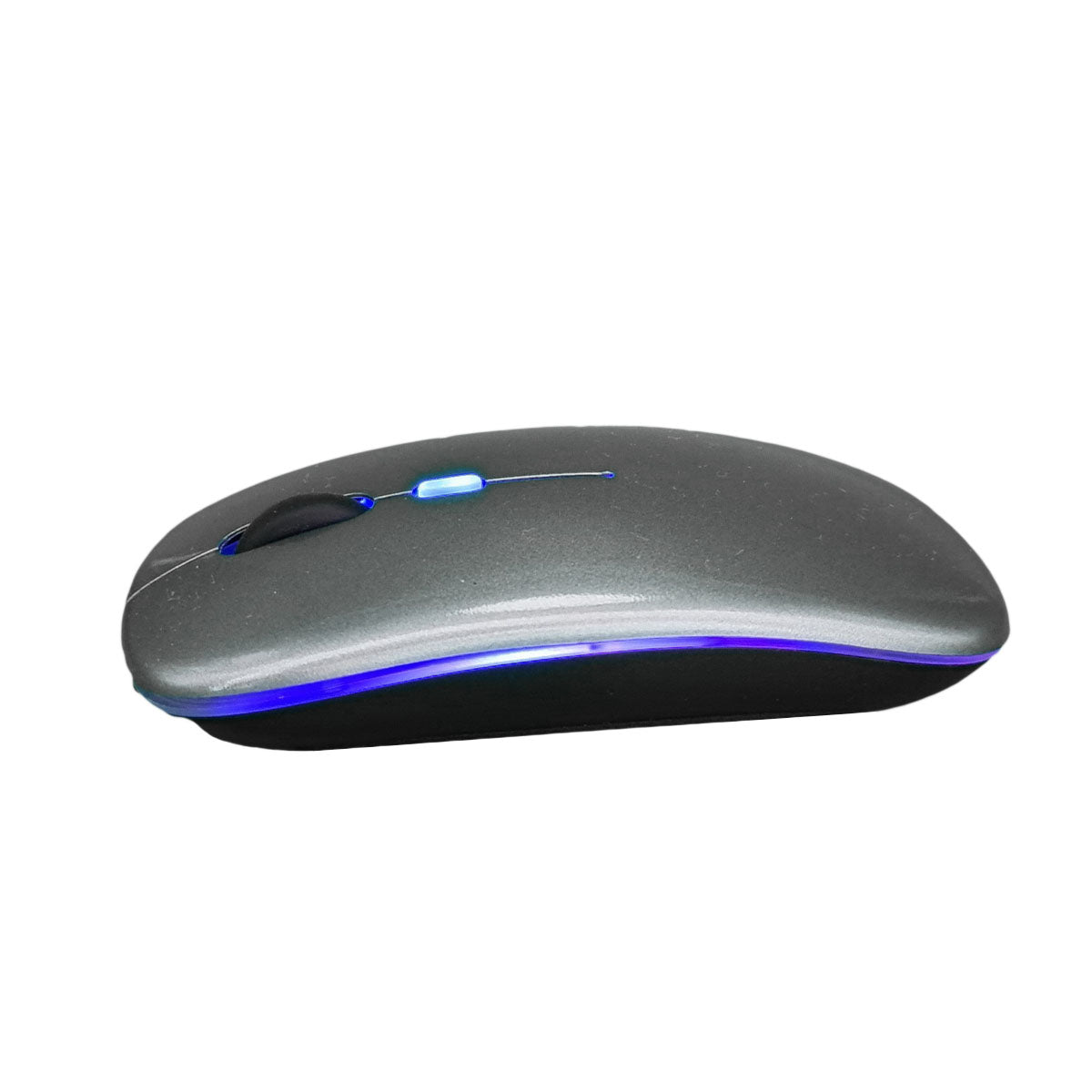 getgad.ch - LED Wireless Computer Maus | Bluetooth | LED Beleuchtung | 2.4 GHz | Grau Licht Blau
