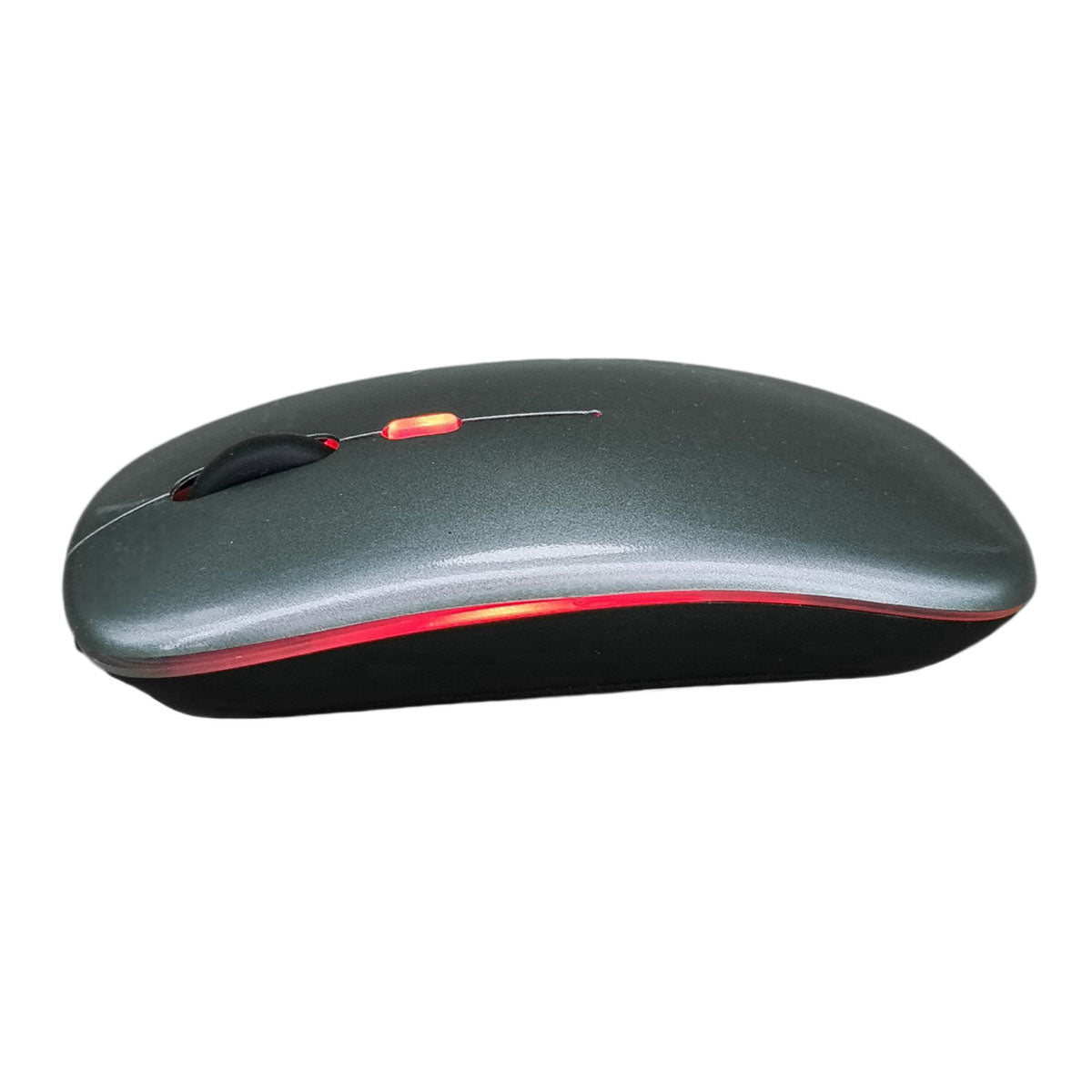 getgad.ch - LED Wireless Computer Maus | Bluetooth | LED Beleuchtung | 2.4 GHz | Grau Licht Rot