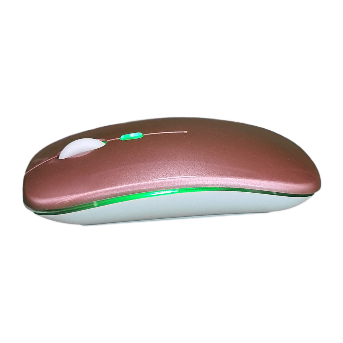 getgad.ch - LED Wireless Computer Maus | Bluetooth | LED Beleuchtung | 2.4 GHz | Rose Gold Licht Grün