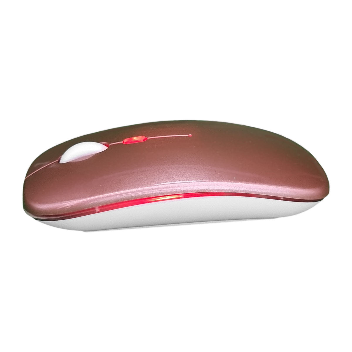 getgad.ch - LED Wireless Computer Maus | Bluetooth | LED Beleuchtung | 2.4 GHz | Rose Gold Licht Rot
