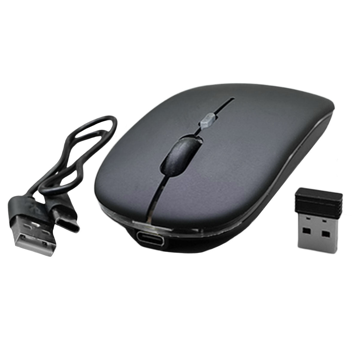 getgad.ch - LED Wireless Computer Maus | Bluetooth | LED Beleuchtung | 2.4 GHz | Schwarz komplett