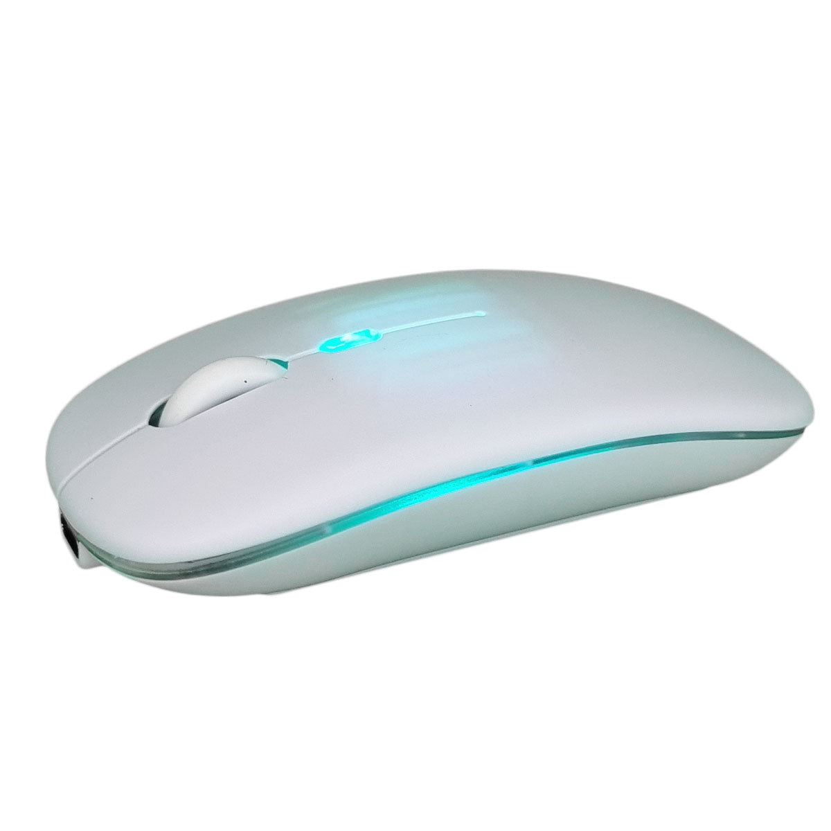 getgad.ch - LED Wireless Computer Maus | Bluetooth | LED Beleuchtung | 2.4 GHz | Weiss Licht Türkis