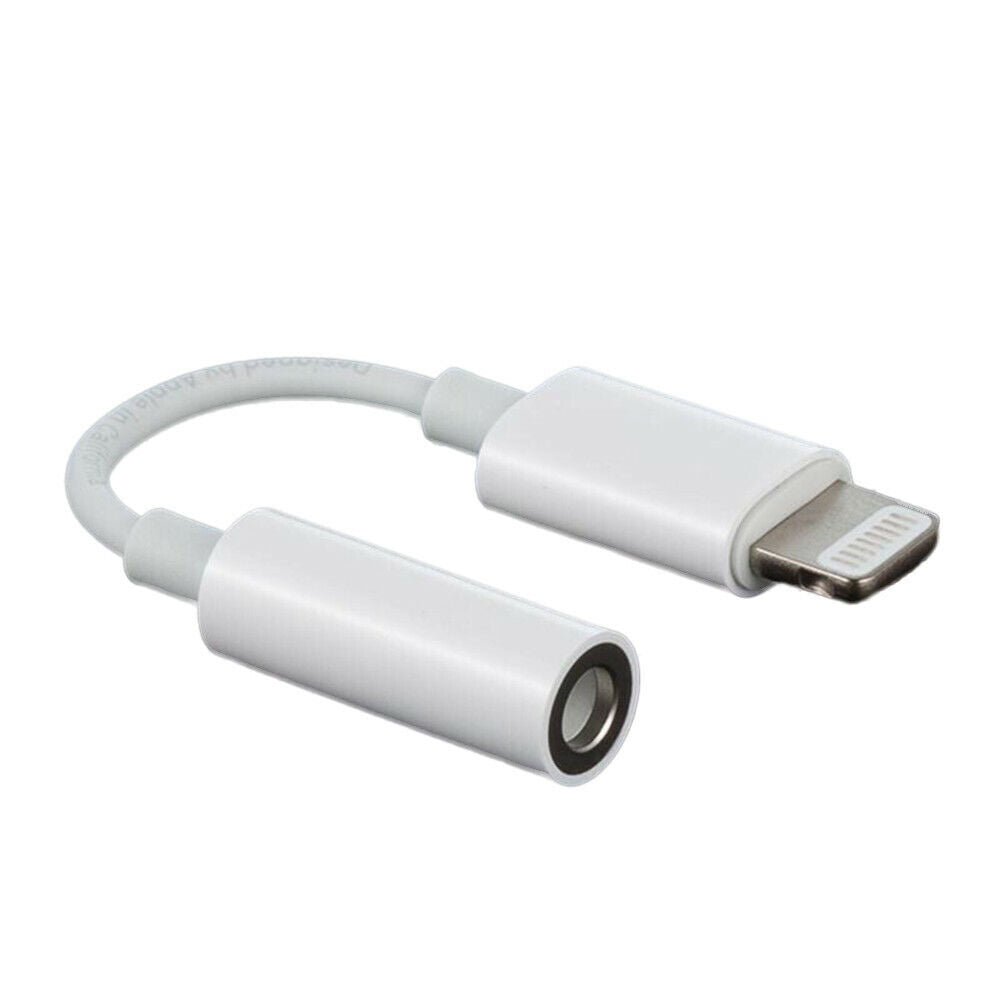 getgad.ch - Lightning auf 3.5 mm AUX Buchse Adapter Audio-Anschluss für Lightning-Geräte | Weiss - 3