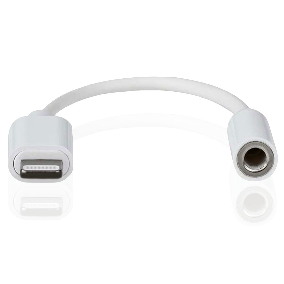 getgad.ch - Lightning auf 3.5 mm AUX Buchse Adapter Audio-Anschluss für Lightning-Geräte | Weiss