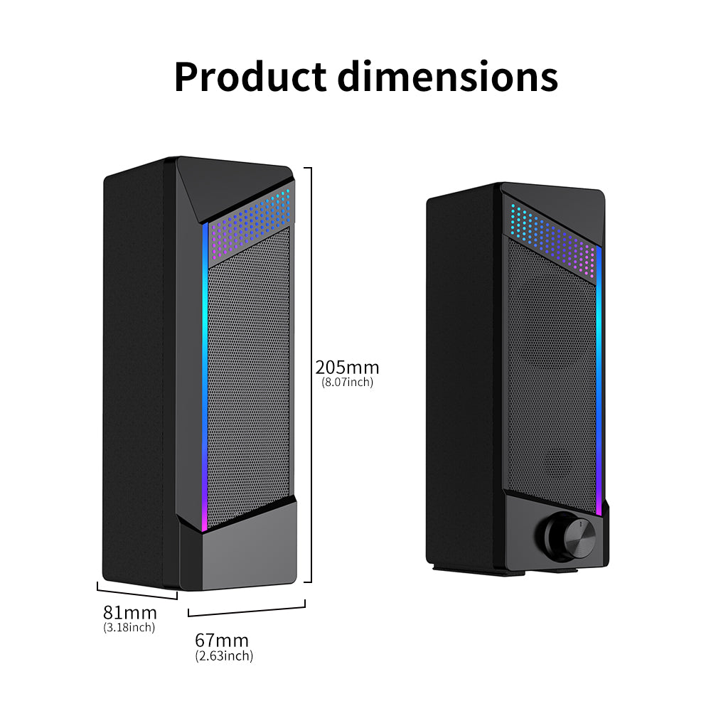 OEM 6W RGB USB Lautsprecher für Laptop und Computer | Gaming