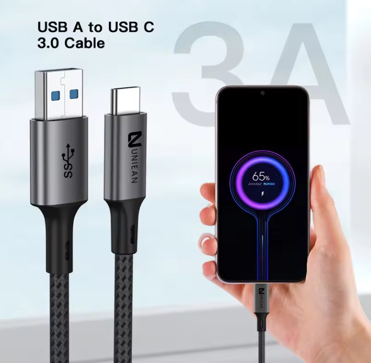getgad.ch - Premium USB-A 3.0 auf USB-C Schnellladekabel | 5 GB/s High Speed Datenübertragung - 6
