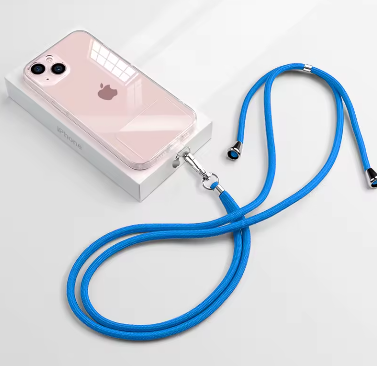Universal Smartphone-Kette | max. 80 cm Trageweite | Polyester-Seil | Inkl. Halterung