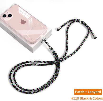 Universal Smartphone-Kette | max. 80 cm Trageweite | Polyester-Seil | Inkl. Halterung