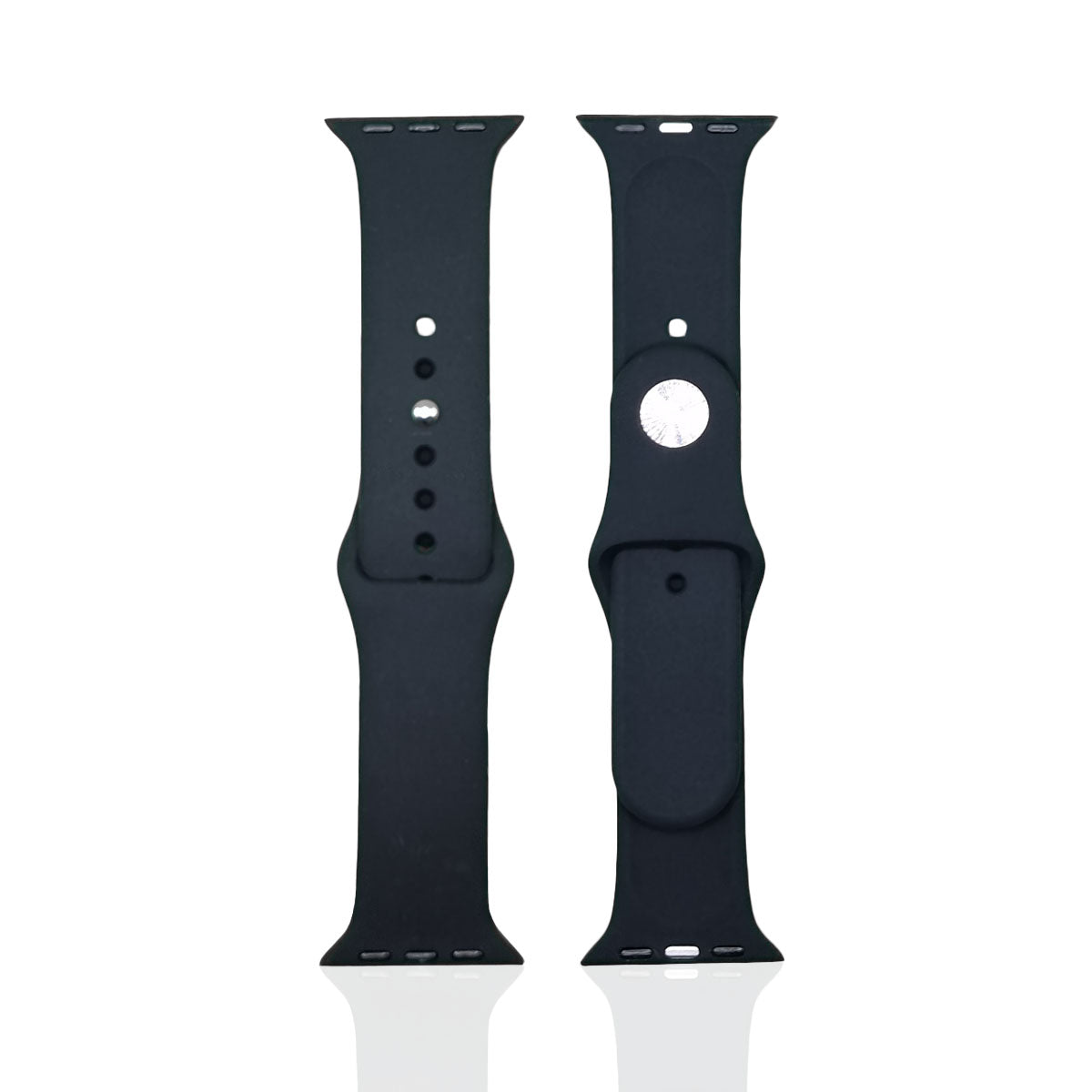 getgad.ch - Silikon Armband für Apple Watch Serie 7 und 8 S L Apple Smartwatch Armband | Schwarz