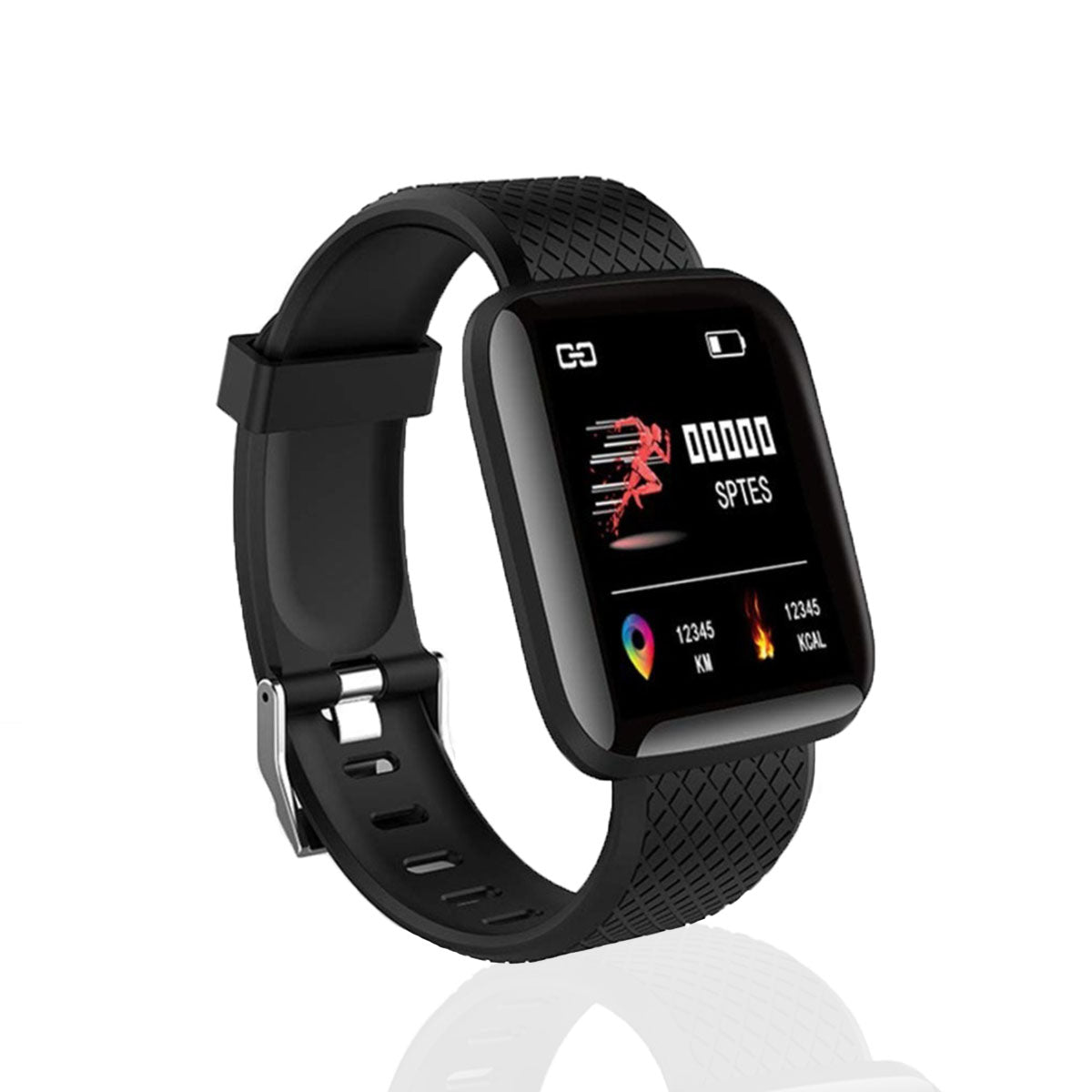 getgad.ch - Smartwatch 116 Plus | 1.3 Zoll Farbdisplay | Bluetooth | mit Anrufanzeige, Schrittzähler, Herzfrequenzmesser und mehr | Schwarz - 2