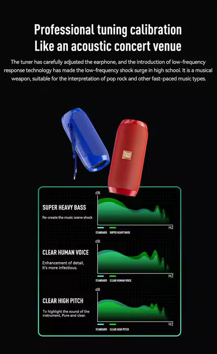 T&G TG117 Bluetooth Speaker | inkl. AUX, microSD, USB und FM Radio