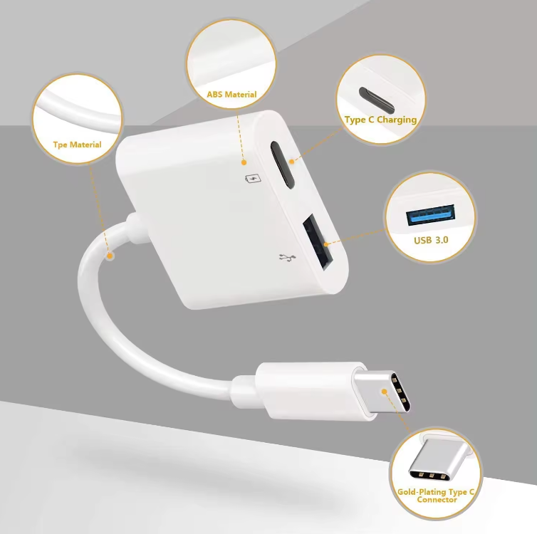 getgad.ch - USB-C auf USB-C und USB-A Adapter | Weiss 5