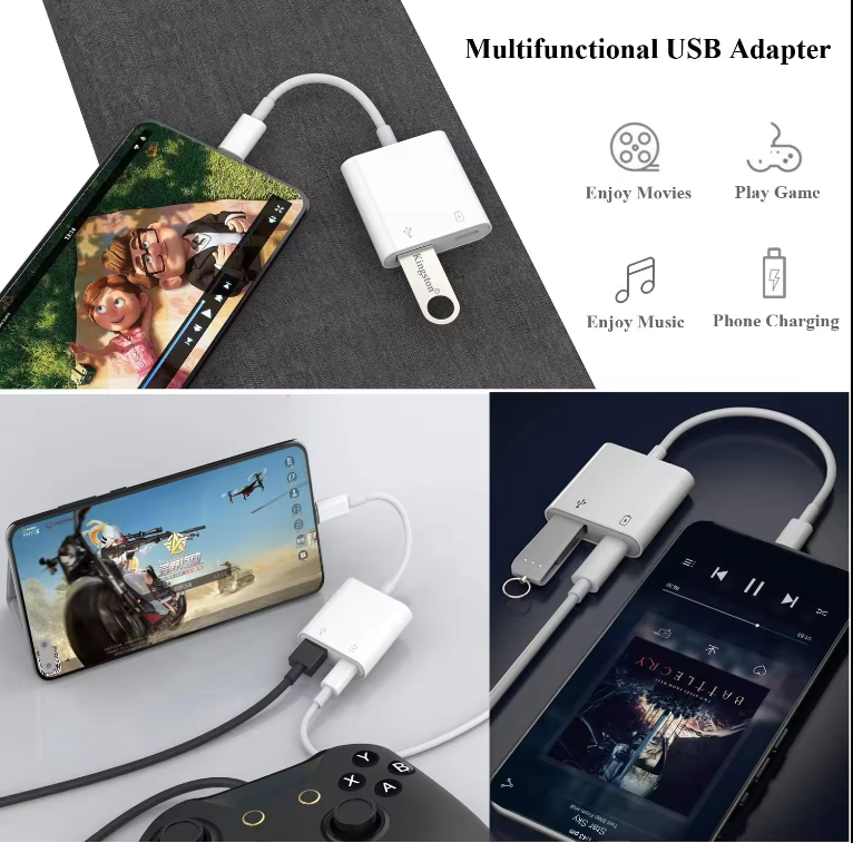 getgad.ch - USB-C auf USB-C und USB-A Adapter | Weiss - 7