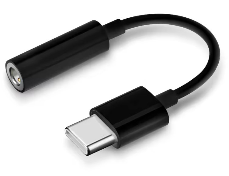 getgad.ch - USB Typ-C auf 3.5 mm AUX-Buchse Adapter | Audio Anschluss für USB-C Geräte | Schwarz - 3