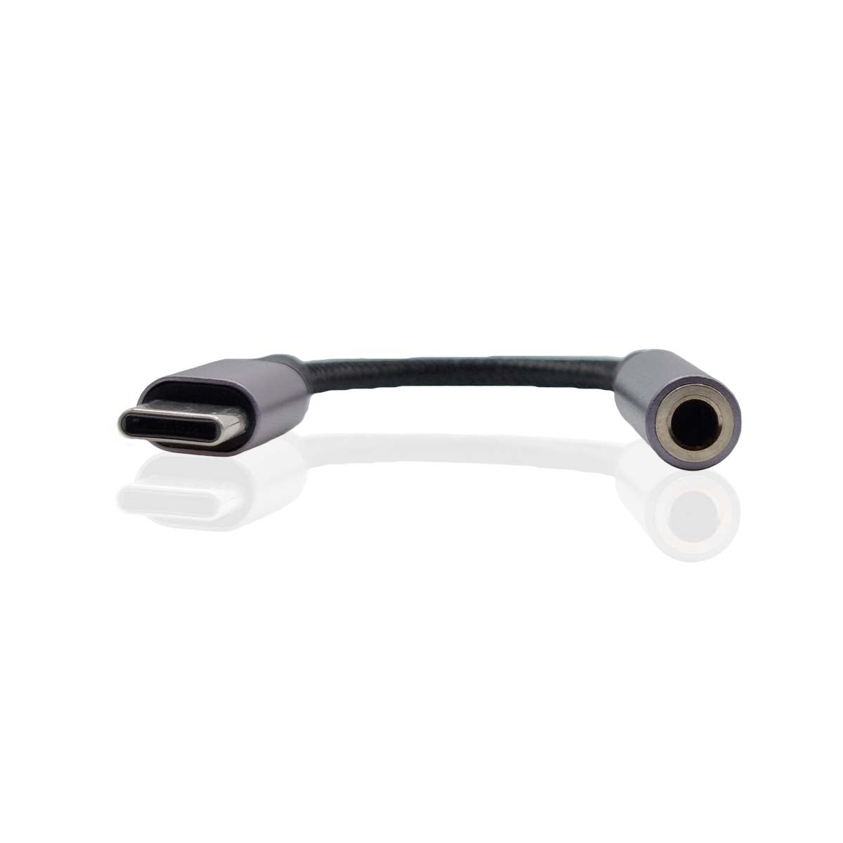 getgad.ch - USB Typ-C auf 3.5 mm AUX-Buchse Adapter| Nylon | Audio-Anschluss für USB-C Geräte | Lila