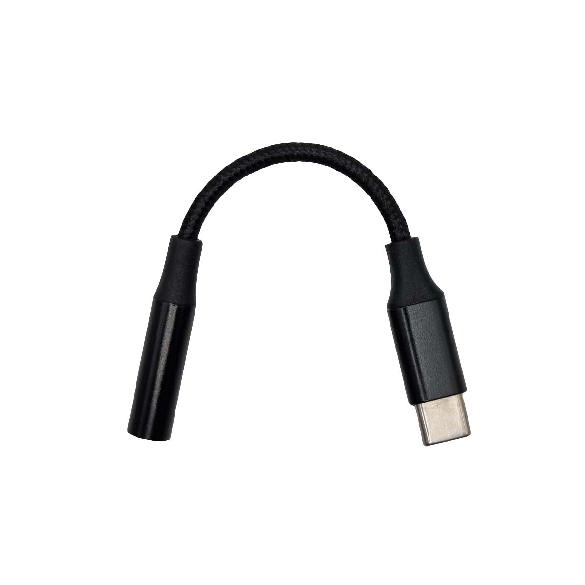 getgad.ch - USB Typ-C auf 3.5 mm AUX-Buchse Adapter| Nylon | Audio-Anschluss für USB-C Geräte | Schwarz - 2