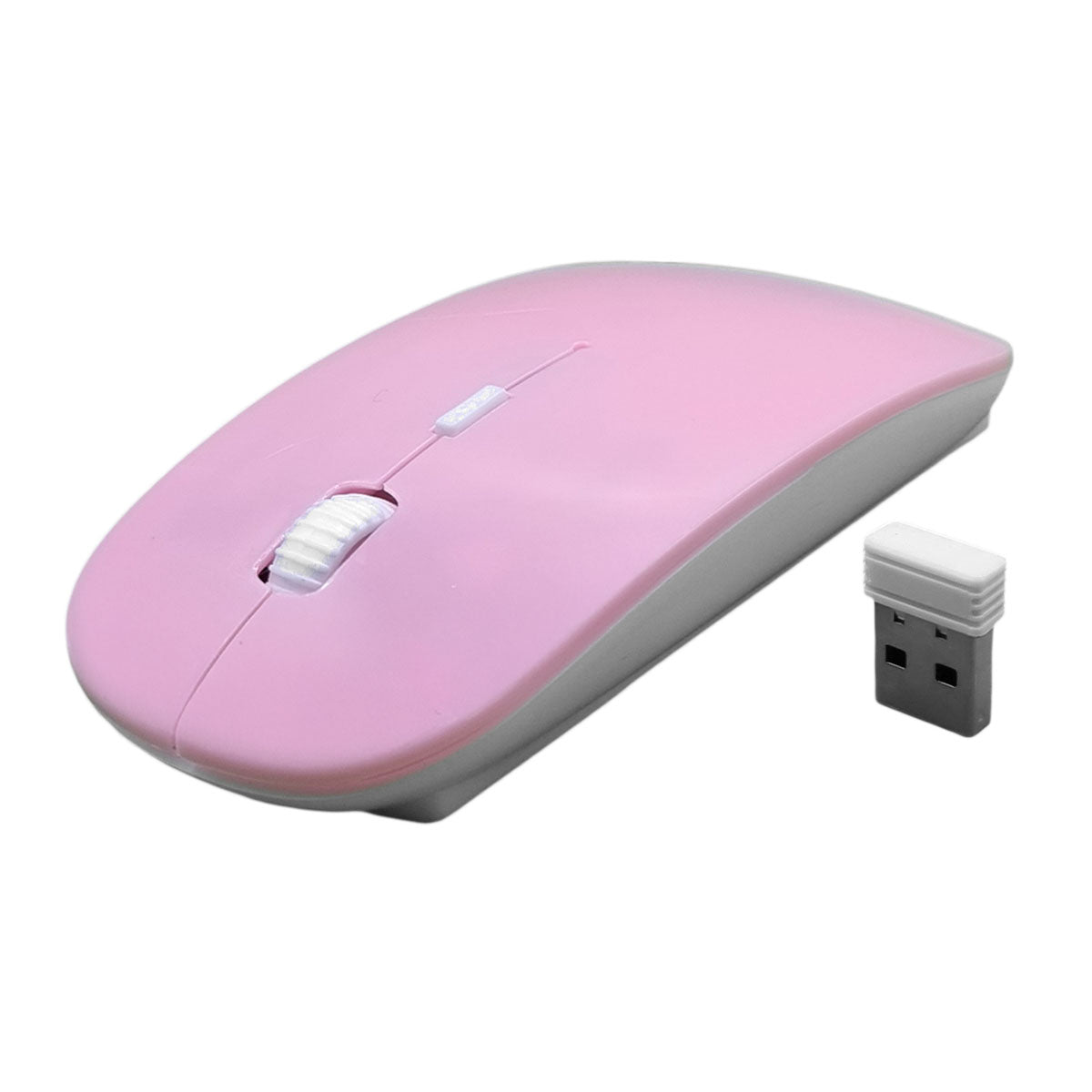getgad.ch - USB Wireless Maus | Candy Farben | Batteriebetrieben | 2.4 GHz | Pink komplett