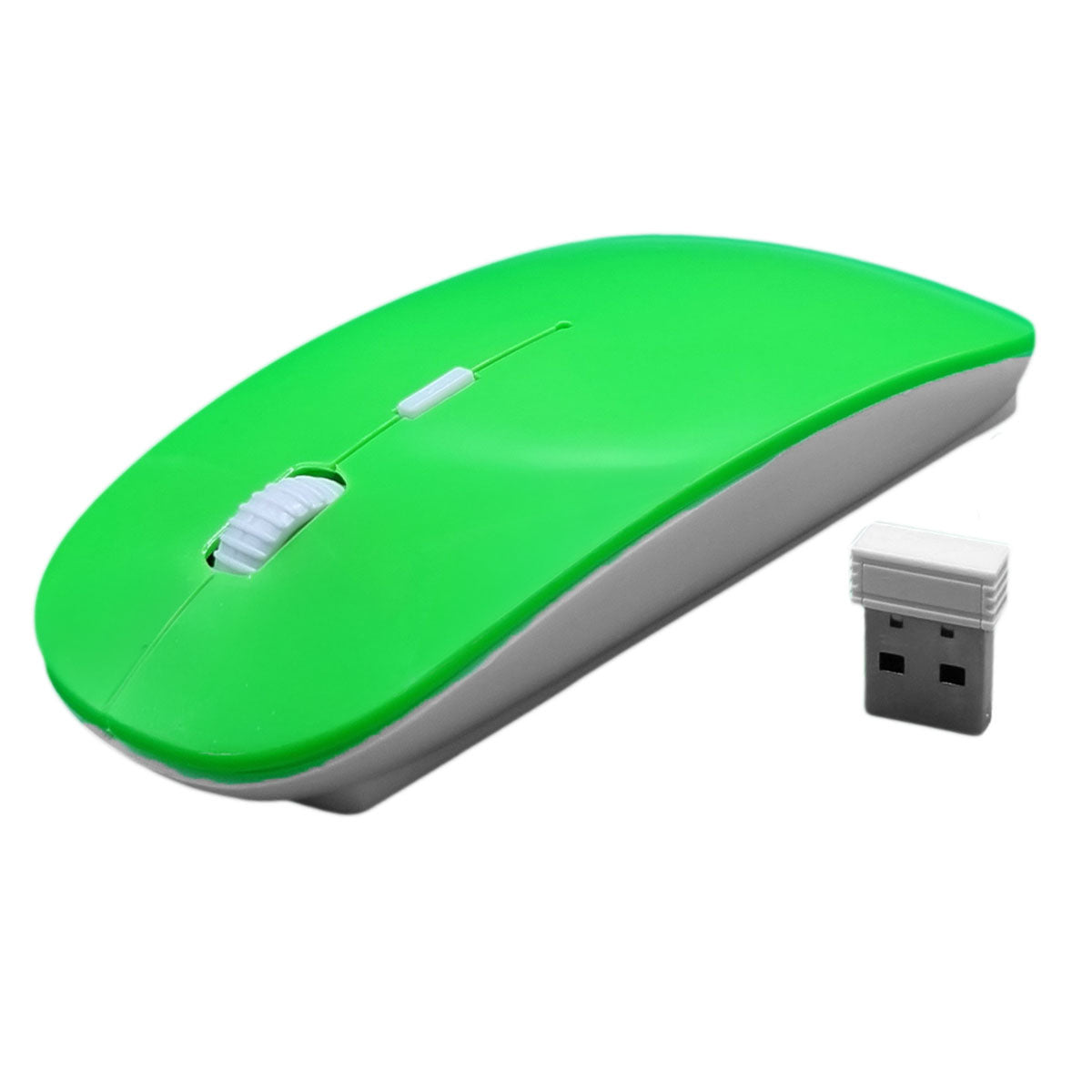 getgad.ch - USB Wireless Maus | Candy Farben | Batteriebetrieben | 2.4 GHz | Grün komplett