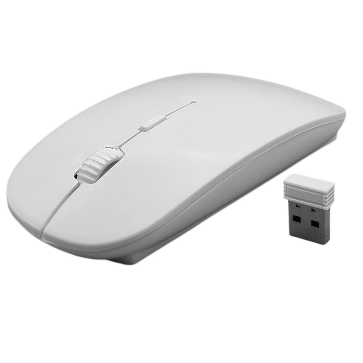 getgad.ch - USB Wireless Maus | Candy Farben | Batteriebetrieben | 2.4 GHz | Weiss komplett