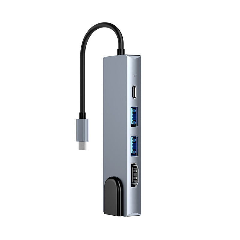 5 in 1 USB Hub | USB-C auf USB-C, 2 USB-A 3.0, HDMI, Ethernet | Multiport Adapter