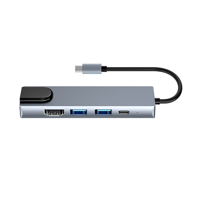 5 in 1 USB Hub | USB-C auf USB-C, 2 USB-A 3.0, HDMI, Ethernet | Multiport Adapter