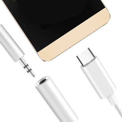 getgad.ch - Audio 1 m Kabel USB Typ-C auf 3.5 mm Kopfhöreranschluss AUX | Weiss