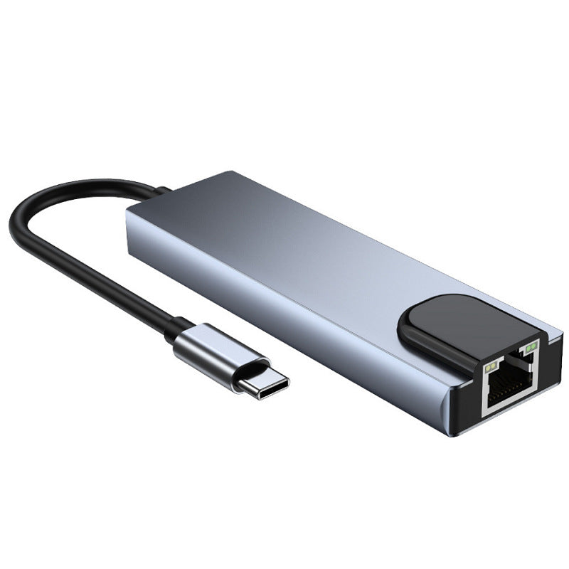 5 in 1 USB Hub | USB-C auf USB-C, 2 USB-A 3.0, HDMI, Ethernet | Multiport Adapter