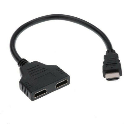 getgad.ch - HDMI Kabel 1080P Dual Port Bildschirm Splitter | Schwarz - 2