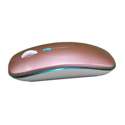 getgad.ch - LED Wireless Computer Maus | Bluetooth | LED Beleuchtung | 2.4 GHz | Rose Gold Licht Türkis