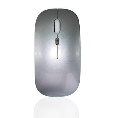 getgad.ch - LED Wireless Computer Maus | Bluetooth | LED Beleuchtung | 2.4 GHz | Silber