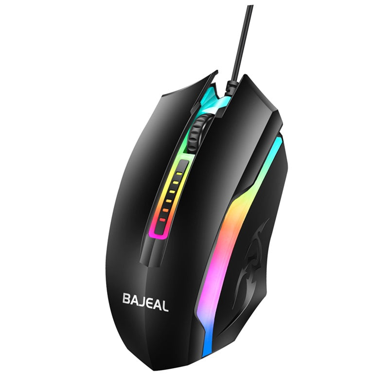 Bajeal LED Gaming Computer Maus | Kabelgebunden USB-A |  1200 DPI