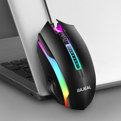 Bajeal LED Gaming Computer Maus | Kabelgebunden USB-A |  1200 DPI