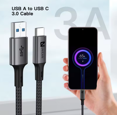 getgad.ch - Premium USB-A 3.0 auf USB-C Schnellladekabel | 5 GB/s High Speed Datenübertragung - 6