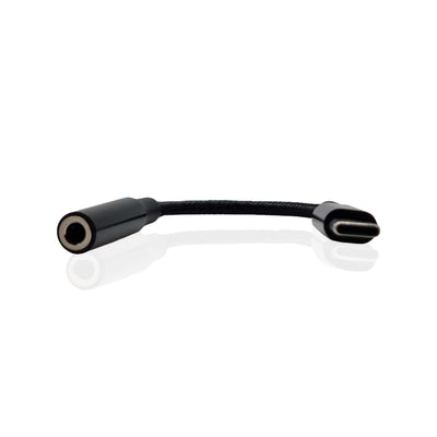 getgad.ch - USB Typ-C auf 3.5 mm AUX-Buchse Adapter| Nylon | Audio-Anschluss für USB-C Geräte | Schwarz