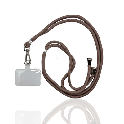 getgad.ch - Universal Smartphone Kette max. 80 cm Trageweite Polyester Seil inkl. Halterung | Schwarz-Weiss-Houndstooth-Dunkel-Khaki