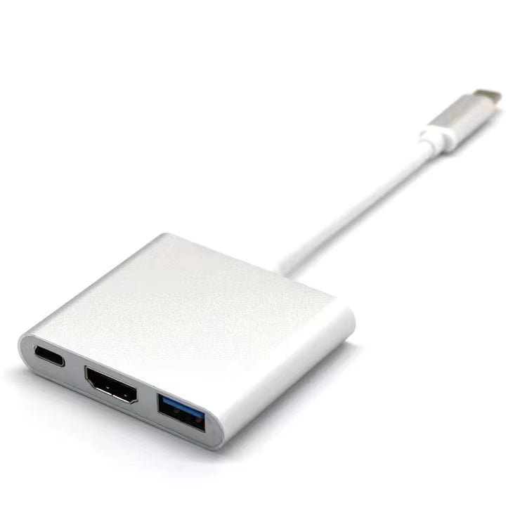 3 in 1 USB Hub | USB-C auf USB-C, HDMI, USB-A 3.0 | Multiport Adapter